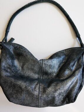 y2k boho bag black with silver  hobo bag bohochic vintage 2000s